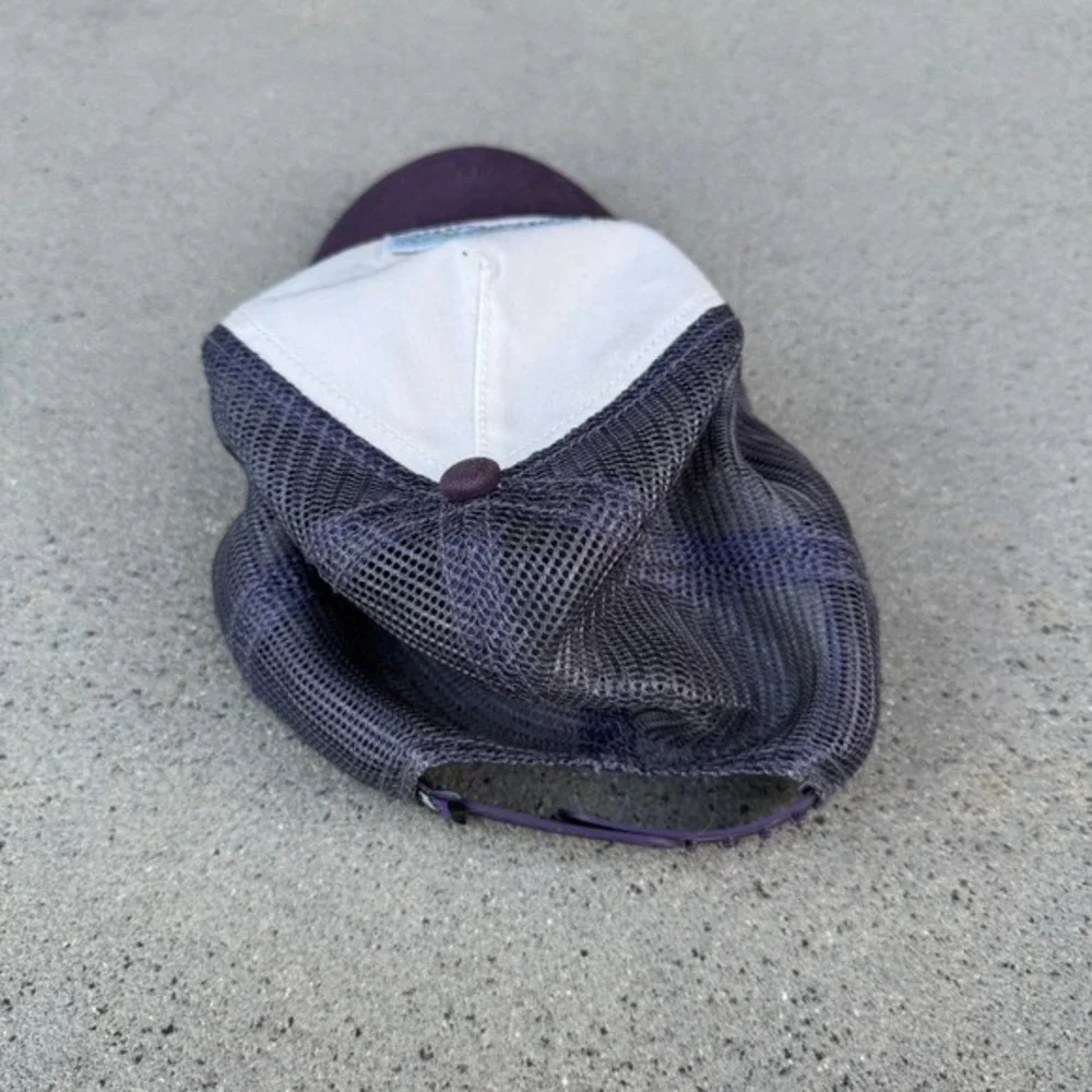 Patagonia Trucker Hat Mesh Cap Purple White Logo Outdoor Casual‎ Men